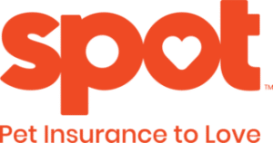 Spot Pet Insurance logo with a heart replacing the 'o' in 'spot', and the tagline 'Pet Insurance to Love'.