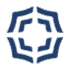 Abstract hexagonal pattern in two shades of blue.